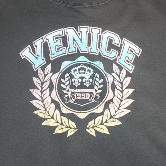 NWT Women's Rebellious One Gray Venice Drop-Shoulder Sweatshirt Size: L - Picture 5 of 7